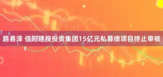 路易泽 信阳建投投资集团15亿元私募债项目终止审核